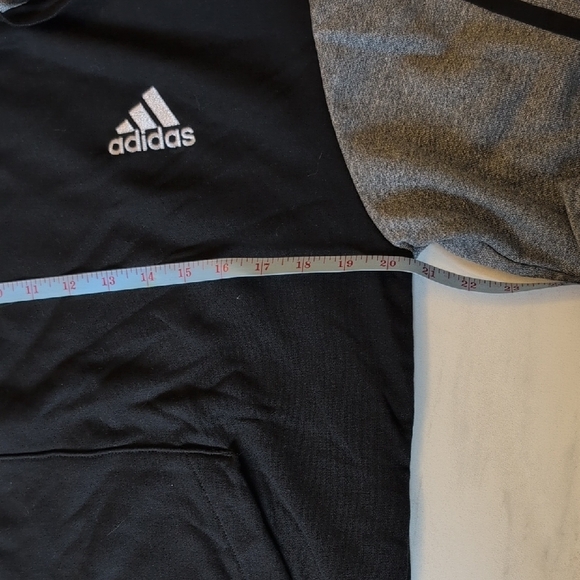 Adidas Men's Black and Gray Hoodie Small - Picture 3 of 4